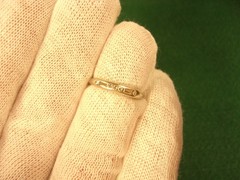 BEAUTIFUL OLD VTG ANTIQUE LADY’S 18K WHITE GOLD & DIAMOND ART DECO ERA RING BAND