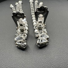 Vintage Rhinestone Earrings Clip Shoulder Duster 3.25″ Long Dangles Chandelier