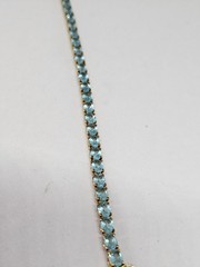 Vintage Gemstone Blue Topaz 925 Bracelet Chuck Clemency
