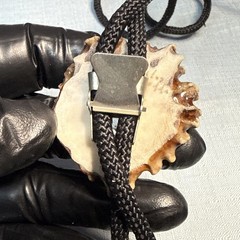 Vintage Western Cowboy Antler Panted Bear Bolo Tie Necktie Bow tie Jade Signed