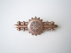 Antique Brooch Seed Pearl 3.8 G / 4.5 X 1.9 Cm