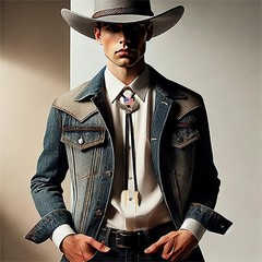 Hlympony Vintage Bolo Tie For Men Western Cowboy Cowgirl Rodeo American Flag