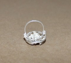 Vtg Sterling Silver Art Nouveau Floral Set Earrings clip-Bracelet 6.5″- Ring 5.5
