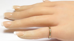 Antique Art Deco 14K 18K Yellow Gold Engraved Wedding Band Ring Size 5 UK-J1/2