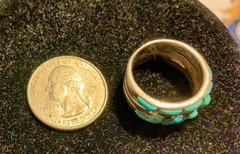 Vintage Howlite 925 Silver Sz. 8 1/2