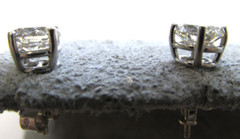 Beautiful 2.30 ctw Diamond Stud Earrings 18k White Gold SI3- I1 J/K MAKE OFFER