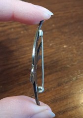 Antique Guilloche Enamel Bluebird Pin Brooch Slight Damage See Pics/Description
