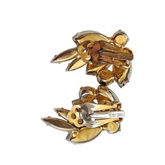 Vintage Weiss Rhinestone Brooch and Clip On Earrings Set Peacock Green Jewelry