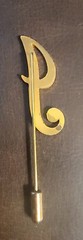 Vintage Gold Tone Initial Brooch Pin “G” 2 .5” Total Inches Excellent Condition