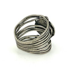 Didae Vintage White Jade, Sterling Silver Ring Sz. 8.25