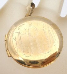 Marathon Co 14K Gold Filled Locket Pendant Picture Photo Vintage 1/20 GF ARW AWR