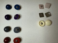Vintage 80s/90s Earrings Pierced;7 Pair Lot; multi Color Lightweight