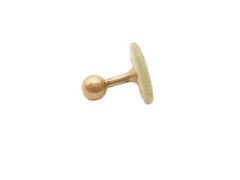 Antique Collar Stud Cleric Button Mother of Pearl gold plate