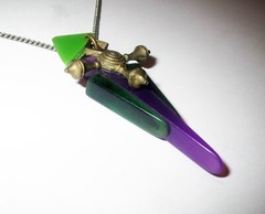 Rare Antique DESIGNER NECKLACE Bakelite MID CENTURY MODERN PURPLE LUCITE