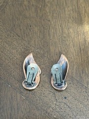 Vintage Renoir Copper Modernist Abstract Swirl Stud Earrings Signed Nice!