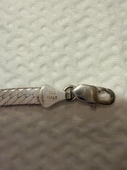 Vtg 925 SterSilver 24”-16g Awesome Herring Bone Necklace!