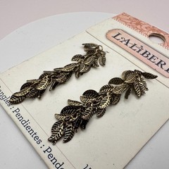 Vintage Y2k Laliberi Relic Bronze Cascading Leaf Dangle Findings Jewelry Making