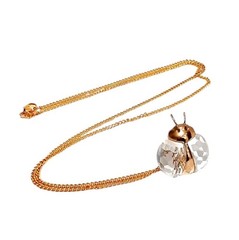 Vintage Swarovski Crystal Memories Lady Bug Pendant/Necklace SEE DESCRIPTION