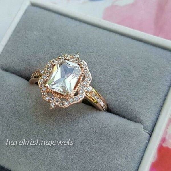 Lab-Created 2CT Radiant Cut Diamond Vintage Halo Wedding Ring 14K Rose Gold Over