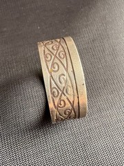 Vintage Silver Ring Handcrafted Moroccan Berber Design Ring Tribal Size 9 US
