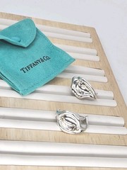 Vintage Elsa Peretti Tiffany & Co Sterling Silver Minimalist Hoop Earrings Rare