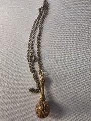 Gold Plated Victorian Filigree Bead Drop Necklace Vintage Cable Chain Old Stock