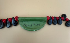 Flying Colors Watermelon Ceramic Vintage Necklace And Clip Earrings ds20
