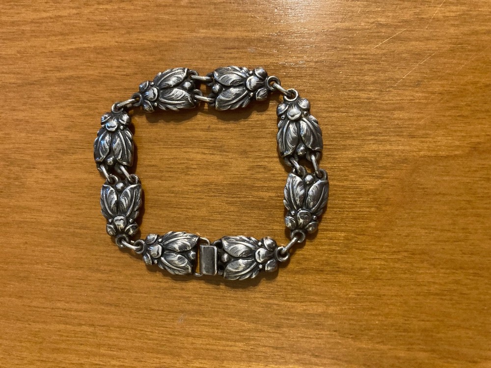 Midcentury Carl Brumberg Hansen Bracelet 935 Sterling Silver Denmark
