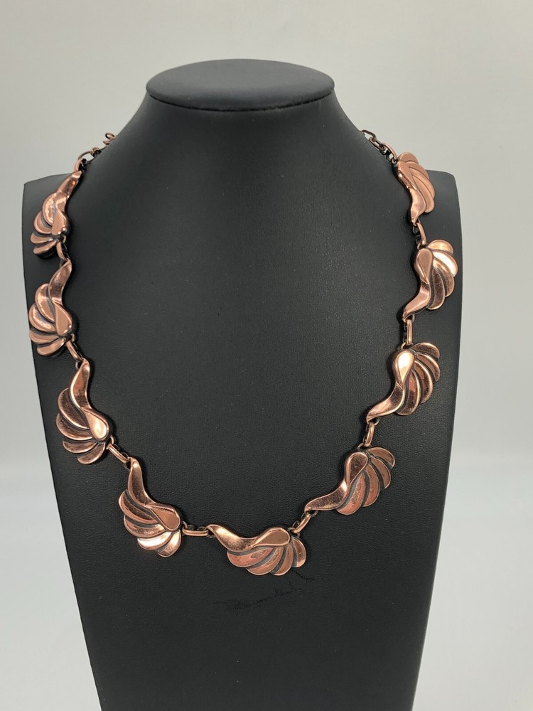 Vintage Renoir Copper Necklace Adjustable Length Mid-Century Mod 1950s Modernist