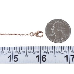 Reservable Rose Gold-Tone Sterling Silver 925 Pavé CZ Heart Pendant Necklace 16″