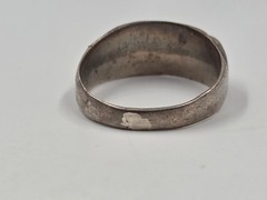 WW2 WWII Military Men’s Sterling Silver Philippines 1942? Signet Ring Size 8.5