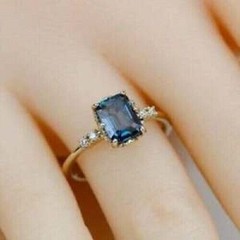 Natural Sapphire 3.60Ct Art Deco Antique Vintage Wedding Ring 14K Yellow Gold FN