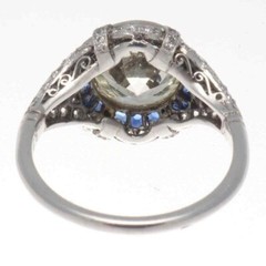 Art Deco Style 3.00 Ct Lab-Created Diamond Engagement Ring 925 Sterling Silver