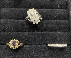 ✨Lot Of 5 Vintage To Now Beautiful Gemstone Estate Rings, All Size 7.5✨