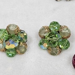 Vintage Earring Lot, 14 Pairs, 50s-80s, Floral. Cottagecore