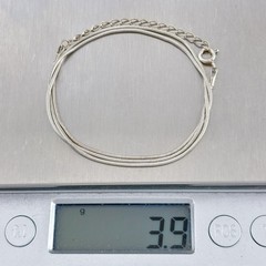 Vintage Sterling Silver 925 Snake Chain Necklace 16″-18″