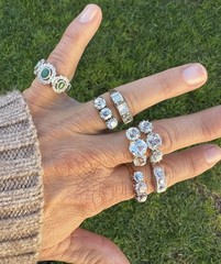 Amazing Art Deco 1.50 Carat Three Stone Trilogy Ring with 3 Old Euro Diamonds