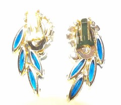GORGEOUS DELIZZA & ELSTER JULIANA BOOK PIECE BLUE SUNBURST NECKLACE AND EARRINGS