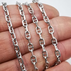 925 Sterling Silver Vintage Unusual Anchor Chain Necklace Thin Link Men’s