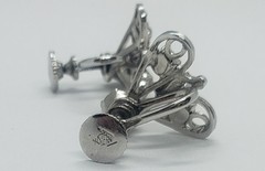 Vtg Glamour Jewels By Lustern Rhodium Plated And Rhinestone Necklace Set In Box
