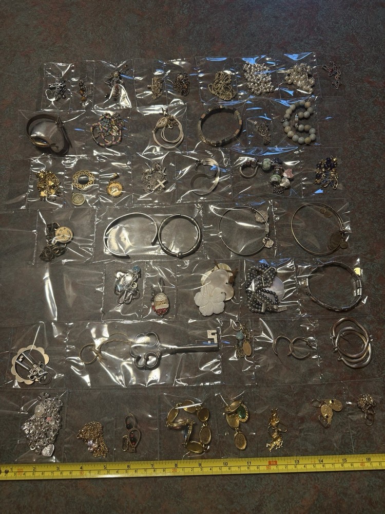 Mixed Jewelry Lot: Vintage & Modern Pieces Assorted Styles, Materials, Varieties