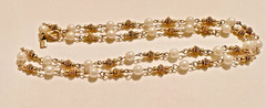 STUNNING VINTAGE SIGNED REVLON PEARL GOLD TONE STATION 24″ NECKLACE CLASSIC
