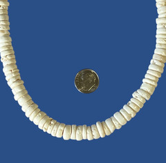 Vintage Puka Shell Necklace Chunky 10mm Beach Summer Resort Coastal 19.5″ 76g