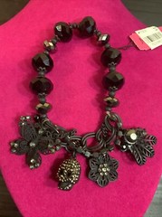 Betsey Johnson Black Out Beaded Stretchable Bracelet Extremely Rare – 3
