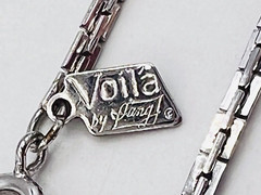 Vintage Viola By Lang Silver Tone Layering Chain Necklace 21 in