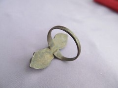 VINTAGE OLD PAWN STERLING LONG CORAL & TURQUOISE NUGGET FEATHER RING SIZE 6