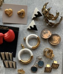 Vintage Jewelry Lot Of 20 Pairs (40 Pcs) Earrings Monet Christina KC