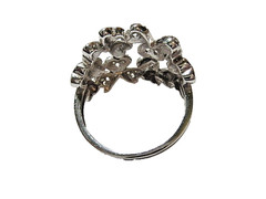 VINTAGE STERLING SILVER HEARTS SMOOTH AND CZ CHIPS IRELAND DESIGNER SIGNED KCGC