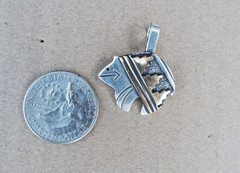 Vintage Native American Thomas Singer Sterling Silver Bear Pendant, Navajo
