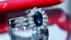 14k white gold 1.25ct natural diamond size 5.75 ring sapphire halo heated 3.35gr